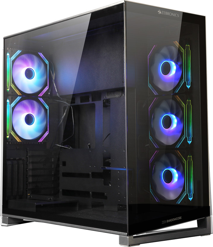 ZEBRONICS Zeb-Shadowcore (Black) Full Tower Cabinet with USB 2.0 and USB 3.0 Ports Compatible with Gaming Console(Black)