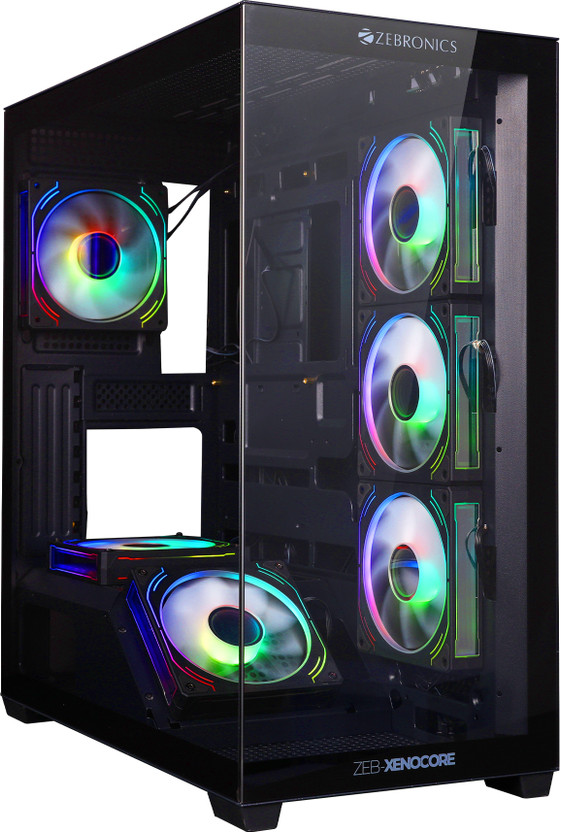 ZEBRONICS Zeb-Xenocore (Black) Mid Tower Cabinet with USB 2.0 and USB 3.0 Ports Compatible with Gaming Console(Black)
