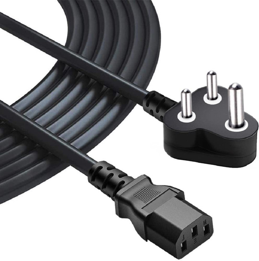 ALRITO Power Cord 1.5 m Power Cable Cord for Desktops PC 3 Pin Heavy Duty Power Cord(Compatible with Desktops PC and Printers/Monitor SMPS IEC Mains, Black)