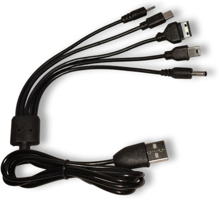 navdevi enterprise 5 in 1 Universal Multi Pin Charging Cable, 1 metre Long Fast Charging Power Meter for Cables