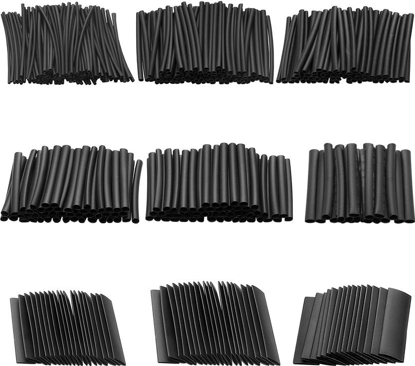JUKR Polyolefin Tubes (100 PCS) 1 2 3 4 5 6 7 8 9 10 mm Wire Covering Shrinking Tube Heat Shrink Cable Sleeve(10 mm)