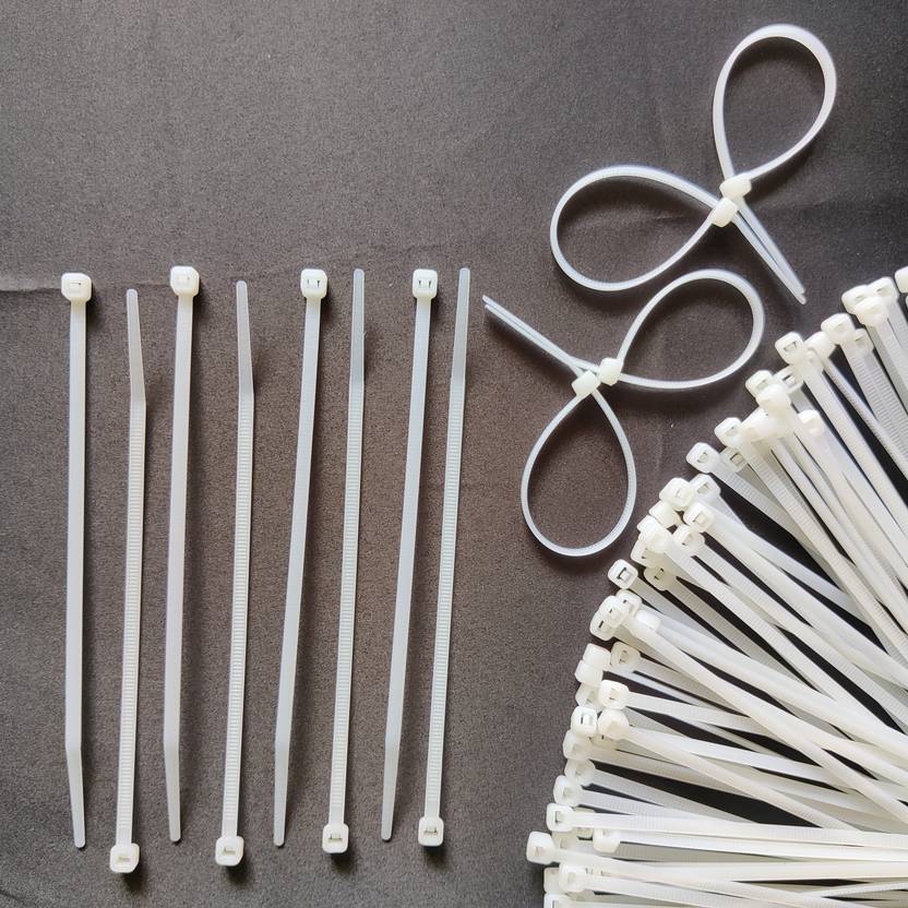 Shivansh Technology 6"inch White,150 x 2.5 mm,zip lock teeth greep self