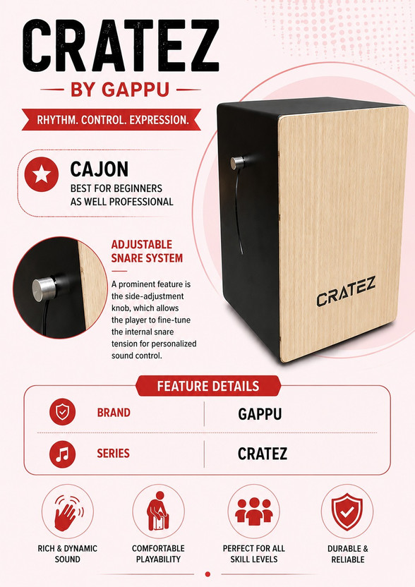 MUSIKING MUSIKING CLAPBOX CRATEZ BY GAPPU CAJON MGAX6 Cajons - Flipkart Deal
