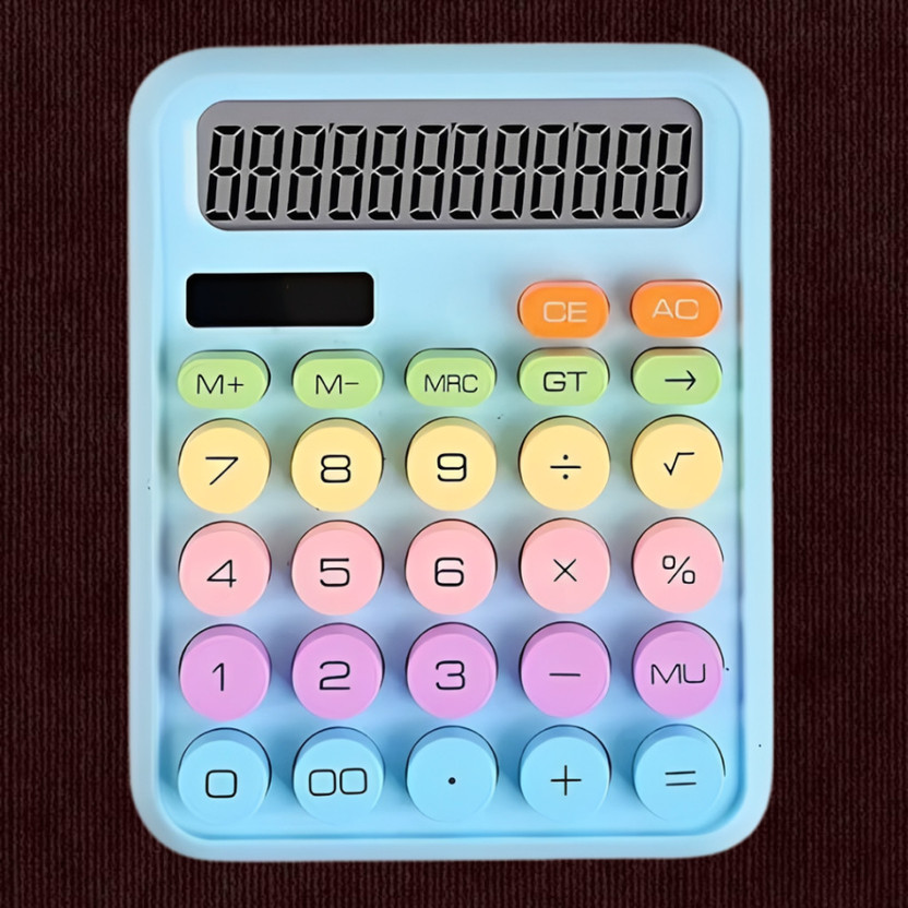 STARPICK Cute Pastel Color Calculator with Easy Press Keyboard Layout Cute Pastel Color Calculator with Easy Press Keyboard Layout Basic  Calculator(12 Digit)