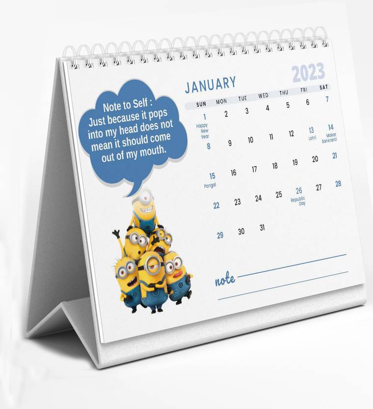 AccuPrints minions desk calendar 2021 Table Calendar Price in India