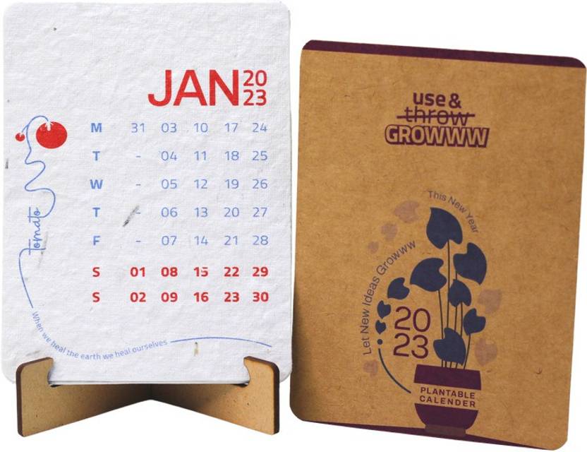 bioQ PLANTABLE CALENDAR EASY STAND 2023 2023 Table Calendar Price in