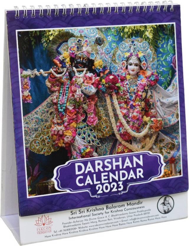 ISCKON TABLE CALENDAR 2023 KRISHNA DARSHAN 10 X 8 INCH 2023 Table