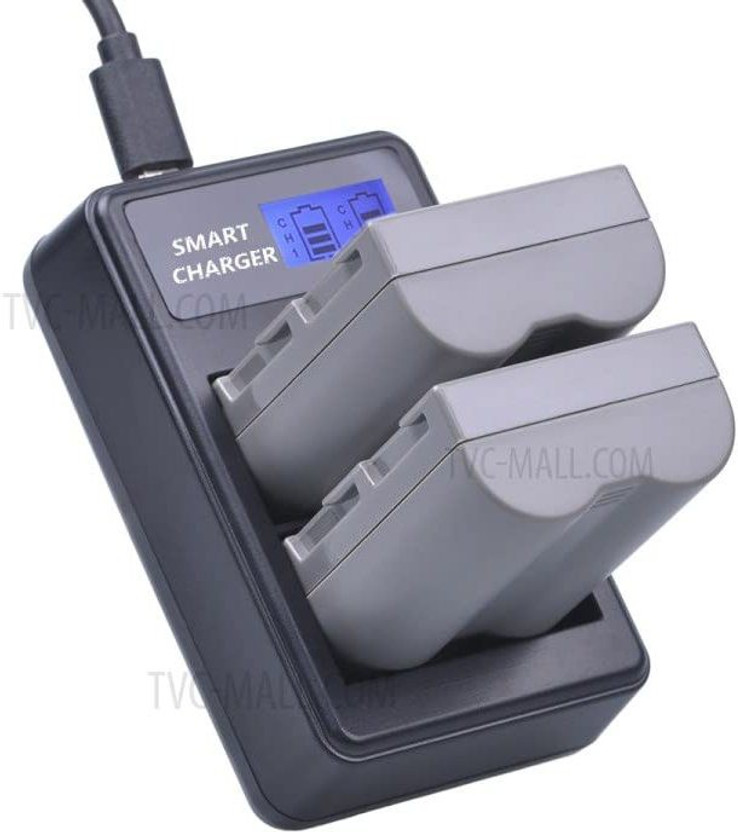 Power Power Smart EN-EL3e Battery (2- No.s) + EN-EL3e Dual USB Charger and Camera Battery  Camera Battery Charger(Black) - Flipkart Deal