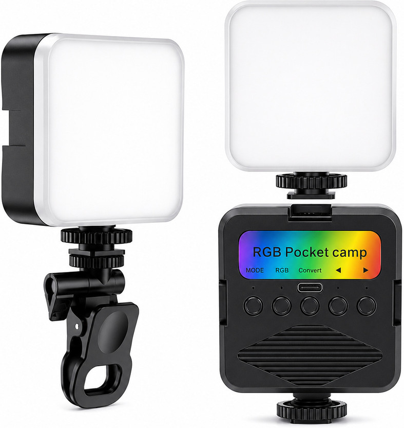 Alkine Led Video Light For Phone, camera laptop with clip 100 lx Camera LED Light(Batteries Included)