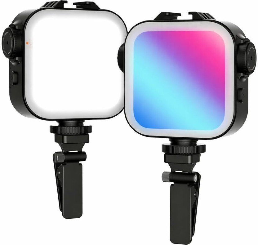 FIXERPRO LED Video Light for Phone,, Camera Laptop with Clip 100 lx Camera LED Light(Batteries Included)