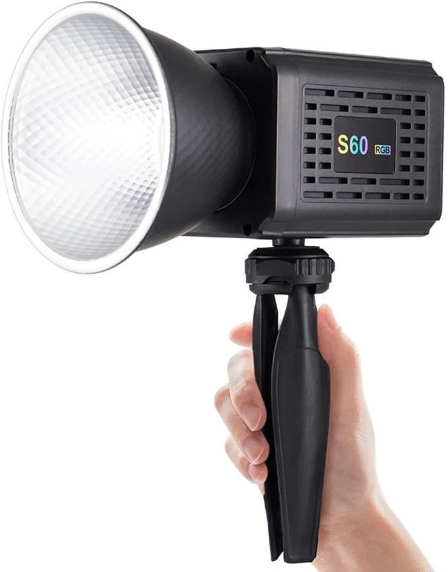 Deoxys 60W RGB Portable LED Video Light, Adjustable Color Temperature, 3200K-6500K 1300 lx Camera LED Light(Batteries Included)