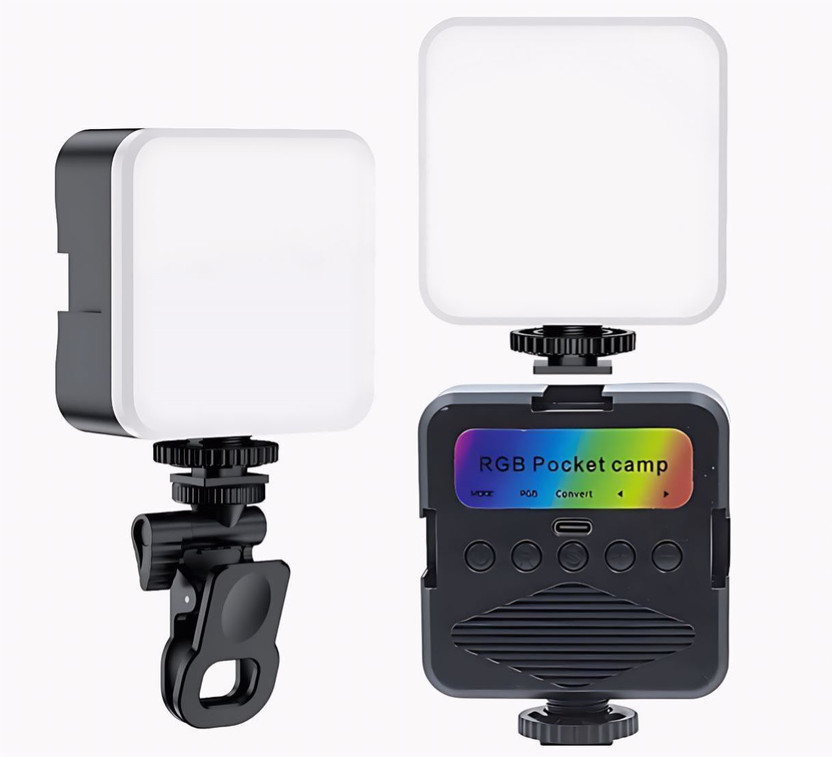 ELITEWAVE LED Video Light for Phone,, Camera Laptop with Clip 100 lx Camera LED Light(Batteries Included)