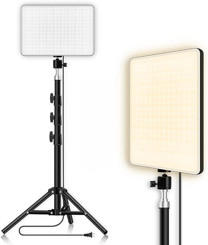 Hold up LED Video Soft Light Panel with Tripod Stand for Studio Photography 3400 lx Camera LED Light(Batteries Included)