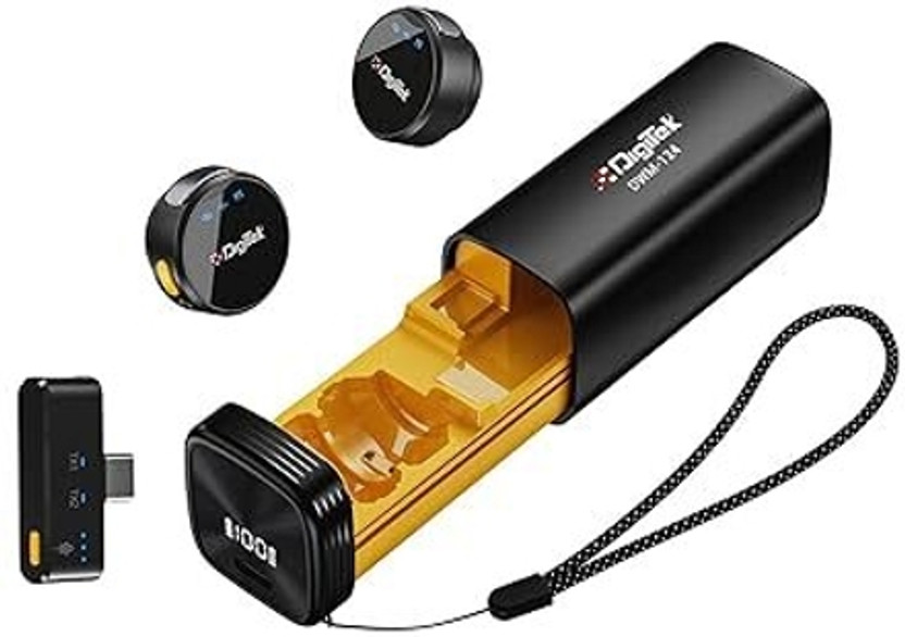 DIGITEK DWM-124 2-in-1 Wireless Microphone with Noise Reduction & Echo Modes Camera Microphone