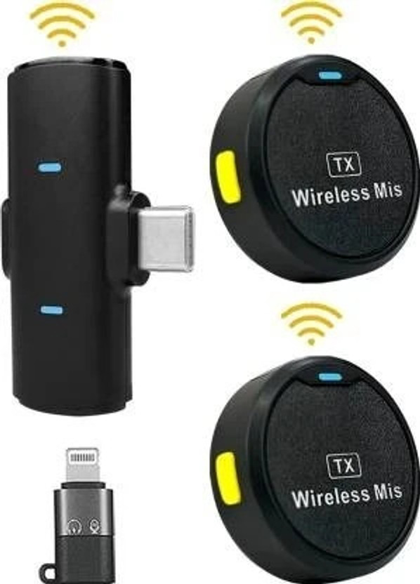 RelElseTech Pro Wireless Mic for YouTube & Recording | Type C & iPhone Support Camera Microphone