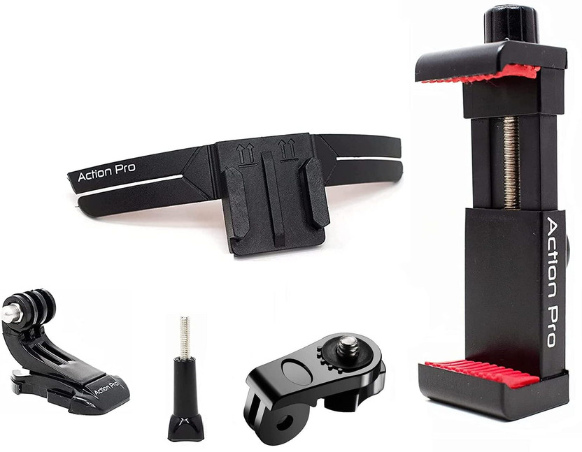 Action Pro Helmet Grip Camera Mount(Helmet Chin Mount Strap Compatible with All Smartphones GoPro 12 11 10 9 8 6 5 4)