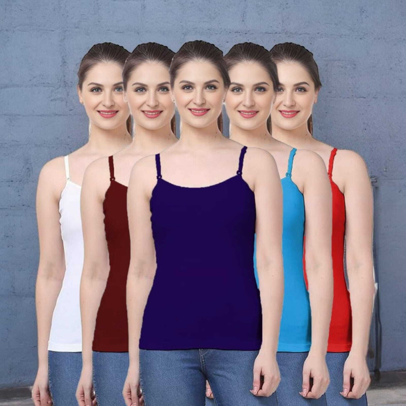 SARUTEX Women Camisole(Pack of 5)