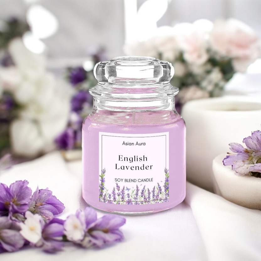 Asian Aura Lavender Candle(Purple, Pack of 1)