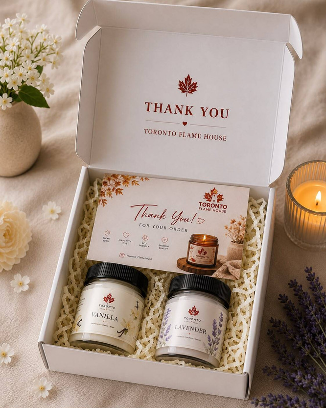 Toronto Flame House Toronto Flame Vanilla, Lavender Scented Soy Wax Candles for Home Decor & Gifting Candle(Multicolor, Pack of 2)
