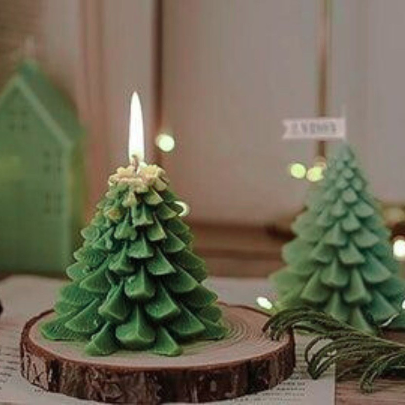 KSMA KSMA Christmas Tree Candle Set of 2 Evergreen Candles for Christmas (Green) Candle(Green, Pack of 2) - Flipkart Deal