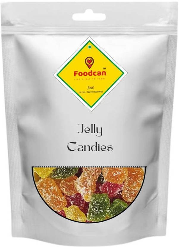 FOODCAN Jelly Candies Sugar Coated (Fruits Flavored Chewy Candy