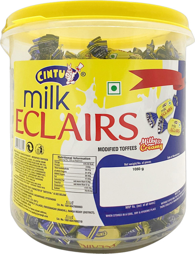 Cintu Cintu Milk Eclairs Container Milk Toffee(1050 g) - Flipkart Deal