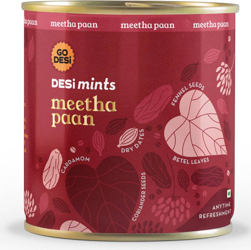 GO DESi Meetha Paan Mouth fresheners, Desi Mints, Refreshing Mouthfreshener, Mukhwas Paan Mouth