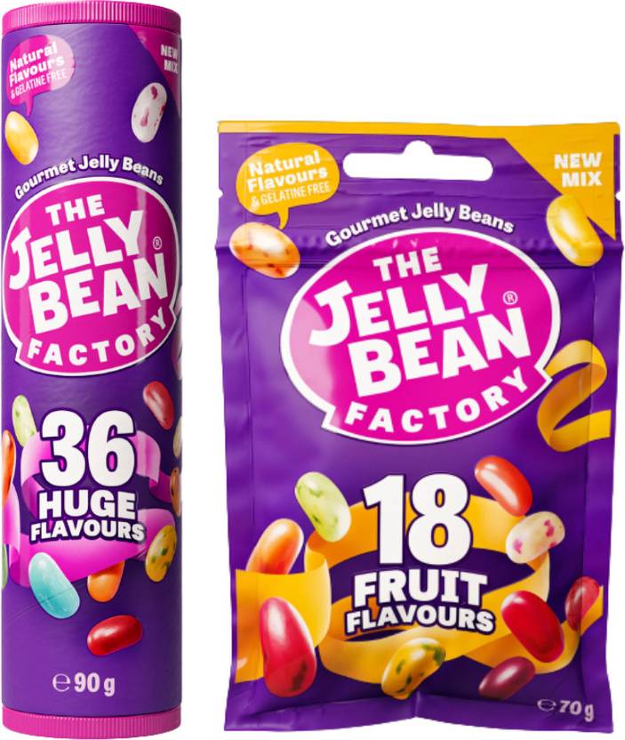 The Jelly Bean Factory 36 Mix 90g & 18 Mix 70g Gluten Free Fruity Jelly