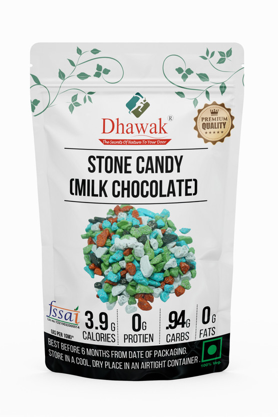 Dhawak Stone Candy Rock Candy Milk Stone Rock Shape Chocolate River Stone Candy Milk Candy(450 g)