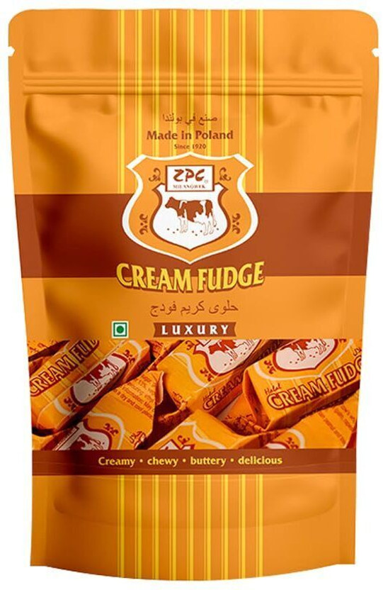 Zpc Milanówek Cream Fudge Luxury, 500 g (Product of Poland) Creamy Caramel Fudge Candy(500 g)