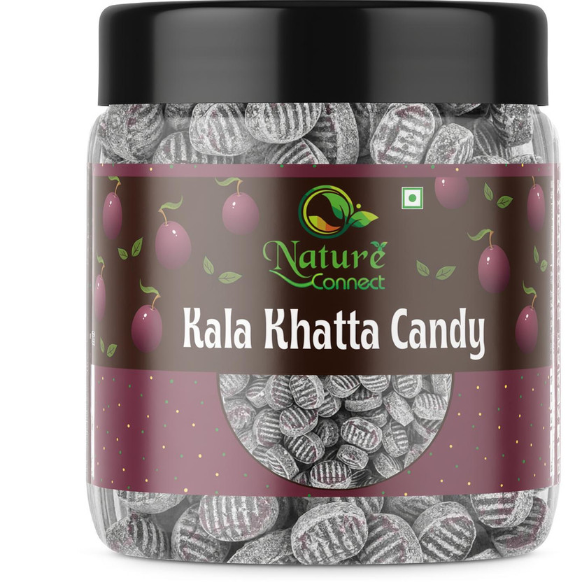 NATURE NATURE CONNECT Kala Khatta Flavour Candy|Khatti Mitthi Toffee|Jar Pack Kala Khatta Candy(400 g) - Flipkart Deal