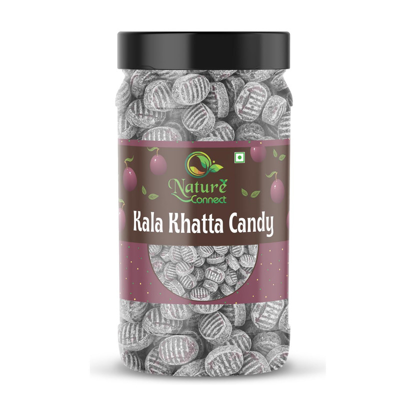 NATURE CONNECT Kala Khatta Flavour Candy|Khatti Mitthi Toffee|Jar Pack Kala Khatta Candy(800 g)