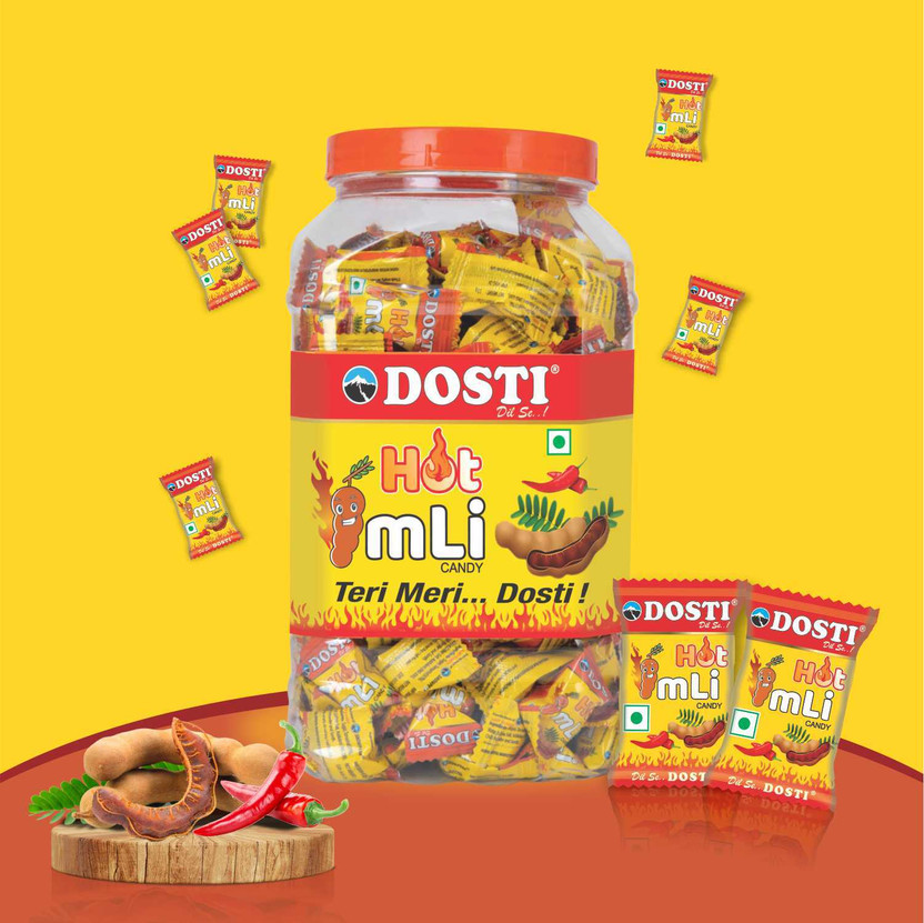 SNOWPEAK Dosti Hot Imli Candy | Tamarind Candy(220 pieces)