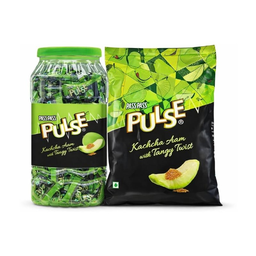 ds group Pulse Kachcha Aam Jar with Tangy Twist Big Pouch Combo | Raw Mango Flavor Filled Raw Mango Candy(2 x 500 g)