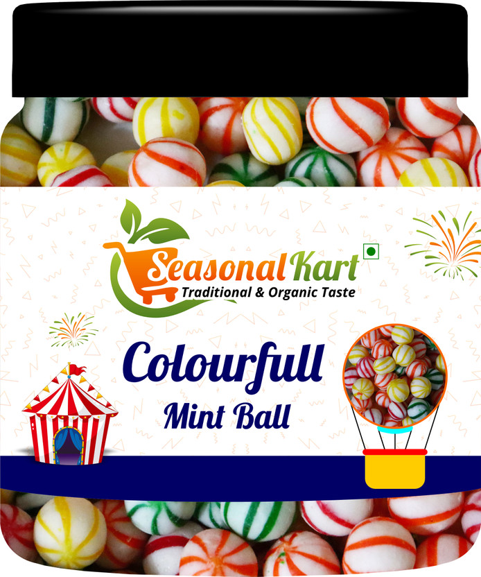 Seasonal Kart TASTY COLOURFULL MINT BALL CANDY MINT Mouth Freshener(200 g)