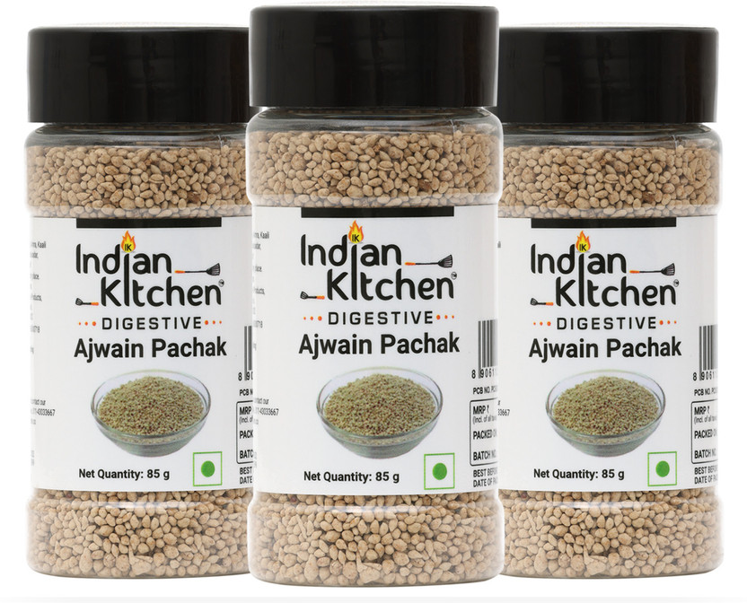 Indian kitchen Ajwain Pachak 85g | Tasty Goli Relieve Gas Acidity -(Pack of 3) Ajwain Pachak Mouth Freshener(3 x 85 g)