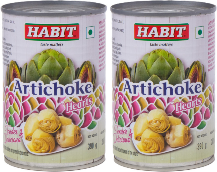 HABIT Artichoke Hearts – 390g x Pack of 2 | Tender & Tasty | For Salads, Cooking Vegetables(390 g, Pack of 2)