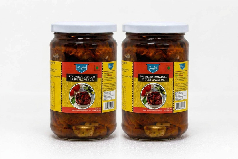 Freshos Sundried Tomatoes in Oil (pack of 2)Rich & Flavorful Perfect for Salads & Pasta Vegetables(280 g, Pack of 2)