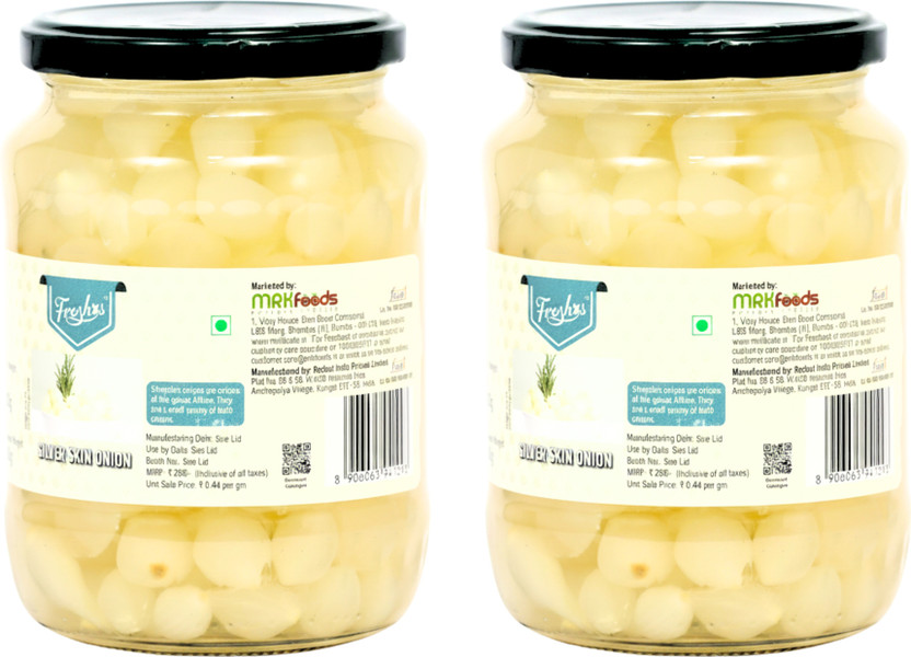 Freshos Cocktail Onion | Mildly Sweet & Crunchy, Ideal for Pickling Vegetables Vegetables(680 g, Pack of 2)