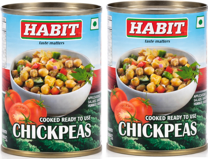 HABIT HABIT CHICKPEAS Pack of 2 x 400g Cooked Ready-to-Use for Salad, Curries, Hummus & More Beans(2 Piece, Pack of 2) - Flipkart Deal