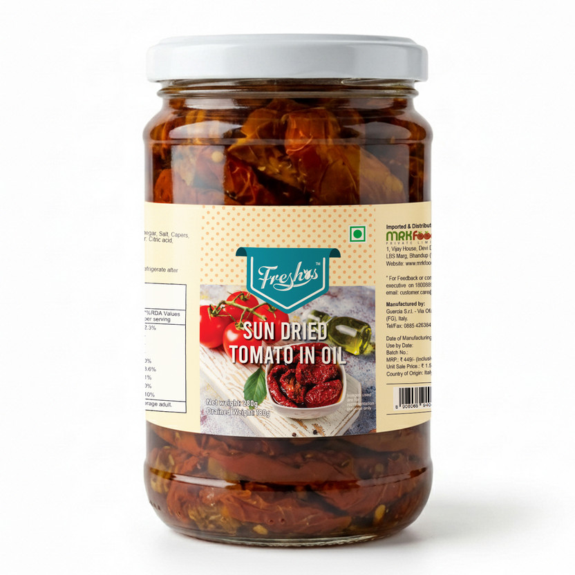 Freshos Sundried Tomatoes in Oil | Rich & Flavorful, Perfect for Salads & Pasta Vegetables(280 g)