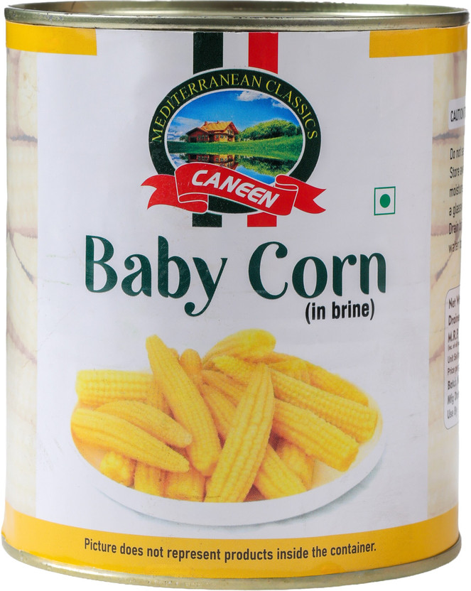 caneen Baby Corn | Perfect for Soups, Salads, Stir-Fries,Indian Curries, Pasta & Pizza| Corn(800 g)