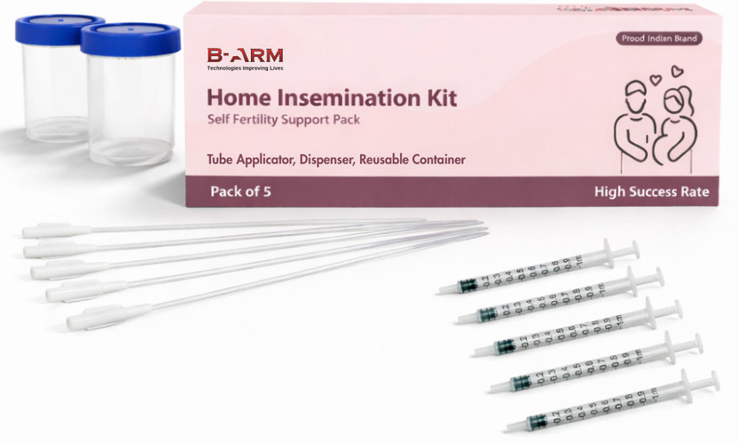 B-Arm Insemination Kit for Women-17cm| 5 Dispensers, 5 Tube Applicators & Containers| Intravenous  Cannula(Pack of 5)
