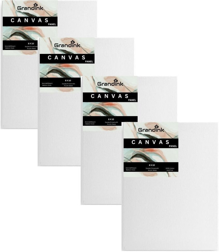 Grandink Grandink Canvas Cotton Medium Grain Board Canvas (Set of 4)(White) - Flipkart Deal