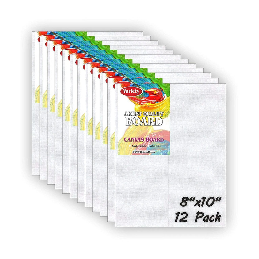 VARIETY VARIETY 8 X 10 BOARD CANVAS Cotton Medium Grain Board Canvas (Set of 12)(PURE WHITE) - Flipkart Deal