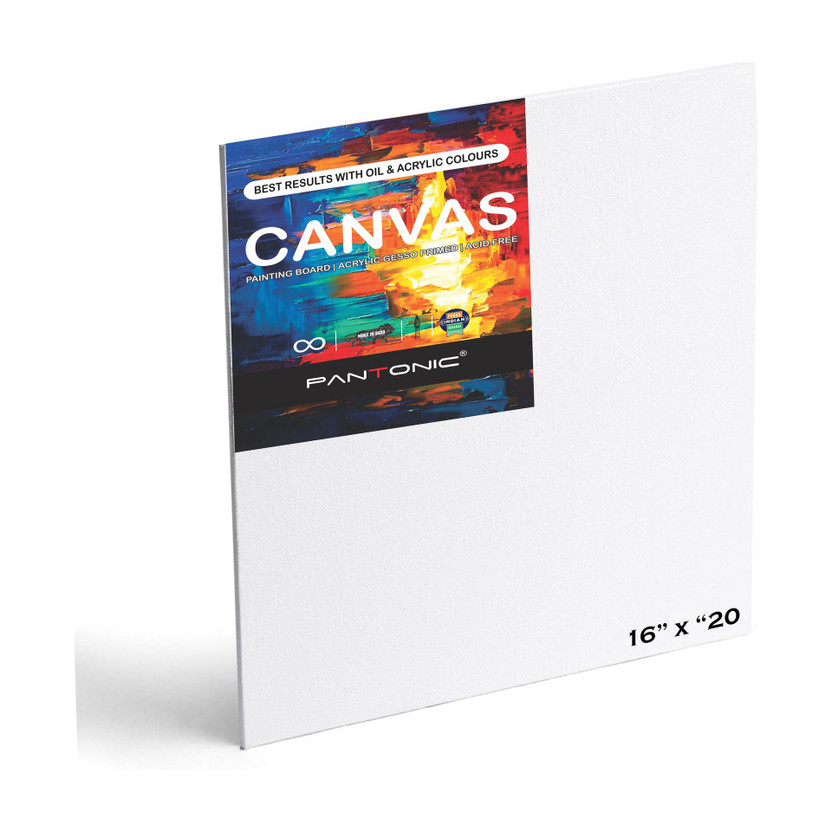 Variety Variety Canvas PANTONIC 16x20 ARTIST'S CANVAS BOARD FOR PAINTING & SKETCHING 5oz Pre Primed Cotton Medium Grain Board Canvas (Set of 1)(PURE WHITE) - Flipkart Deal