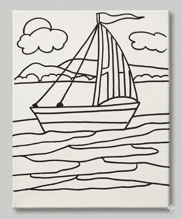 VOV VOV SALESS VOV Artist Cotton Fine Grain Board Canvas (Set of 1)(White and black print) - Flipkart Deal