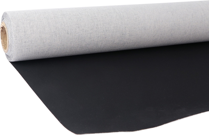 FRKB Cotton Canvas Roll Black (12 inch x 5 Meter) Cotton Medium Grain Canvas Roll (Set of 1)(Black)