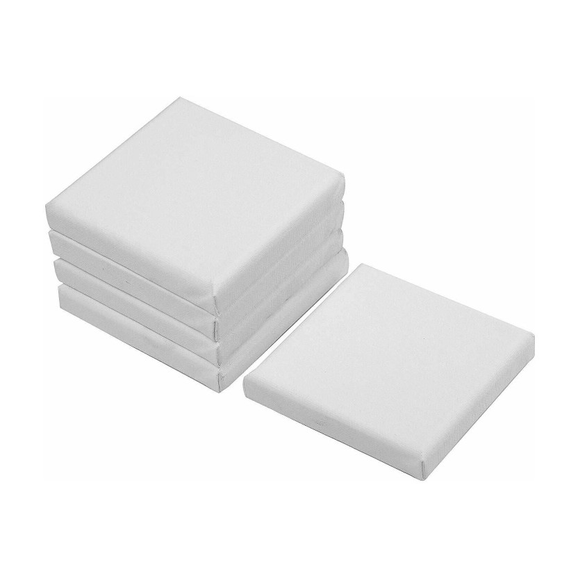 Eascan Eascan Art 4" x 4" Cotton Medium Grain Pre Stretched Canvas (Set of 5)(White) - Flipkart Deal