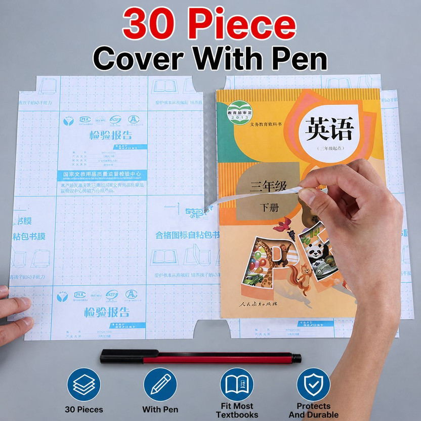 ZIVINI Transparent Paper Sticker Book Cover Film Book Binding Cover